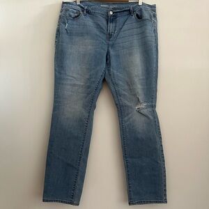 Old Navy Light Blue Original Straight Leg Mid-Rise Jeans Size 16 Petite